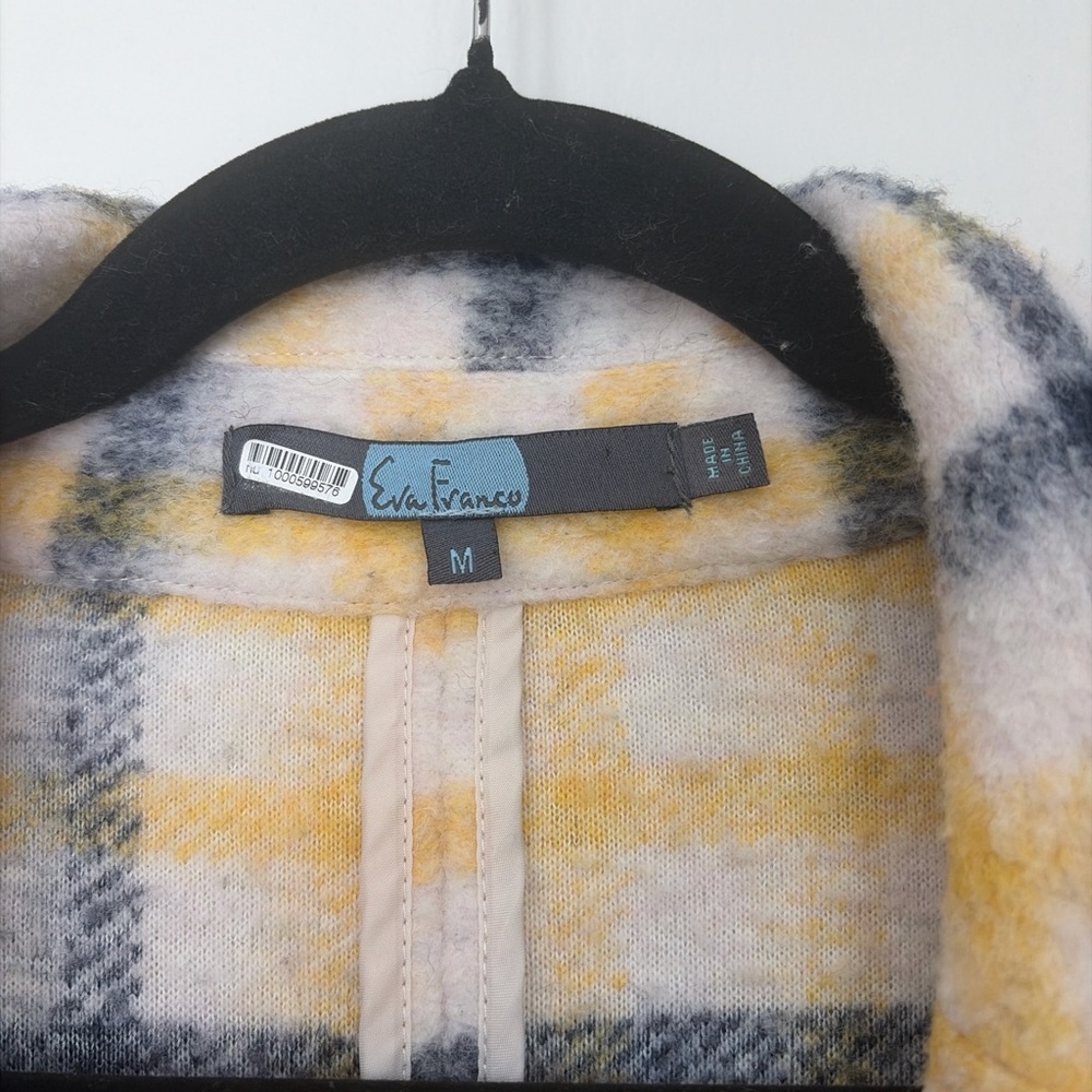 Eva Franco Longline Plaid Coat - Picture 3 of 3